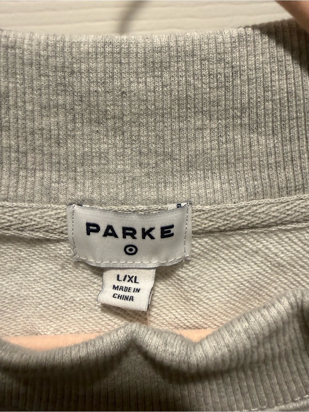 PARKE Women's Light Gray Crewneck Sweatshirt - Parke Logo - Picture 3 of 3